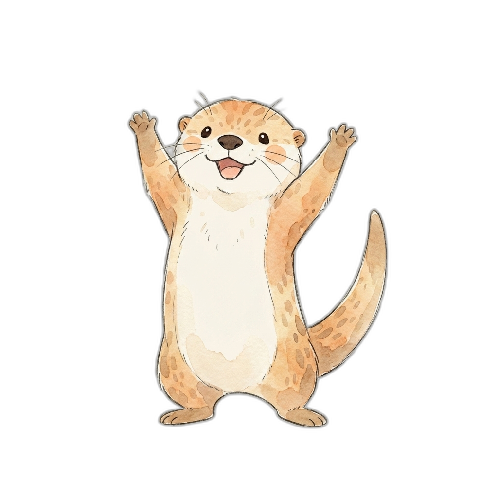 Nuru the otter cheering you on