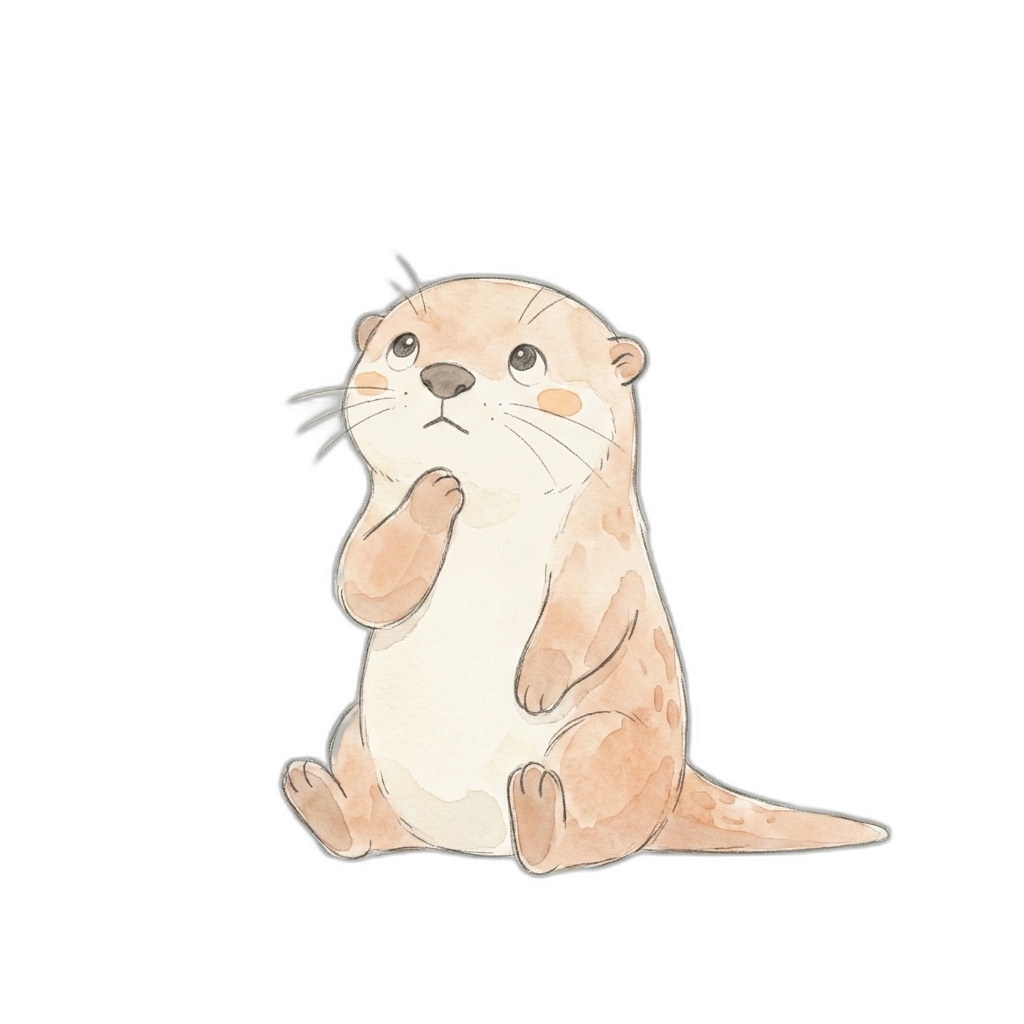 Nuru the otter thinking